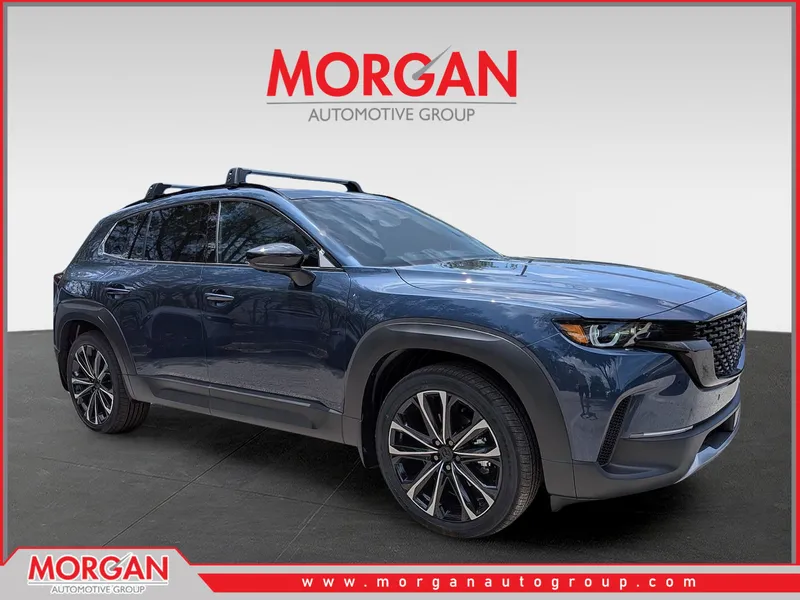 2026 Mazda CX-50 2.5 Turbo Premium Plus in Blue — front three-quarter view