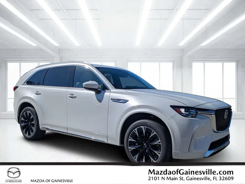 2026 Mazda CX-90 3.3 Turbo S Premium Plus in White — front three-quarter view