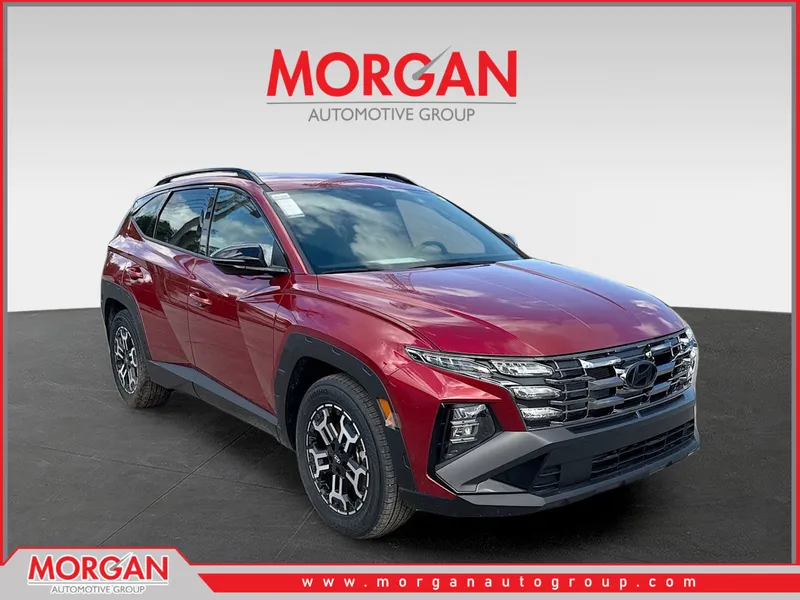 2026 Hyundai TUCSON XRT in Ultimate Red — front three-quarter view