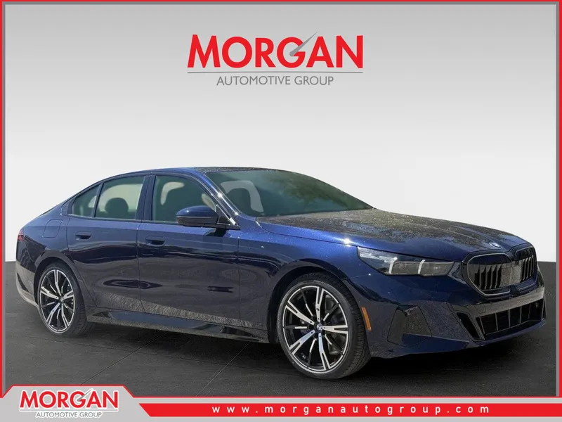 2026 BMW 5 Series 530i xDrive in Blue — front three-quarter view