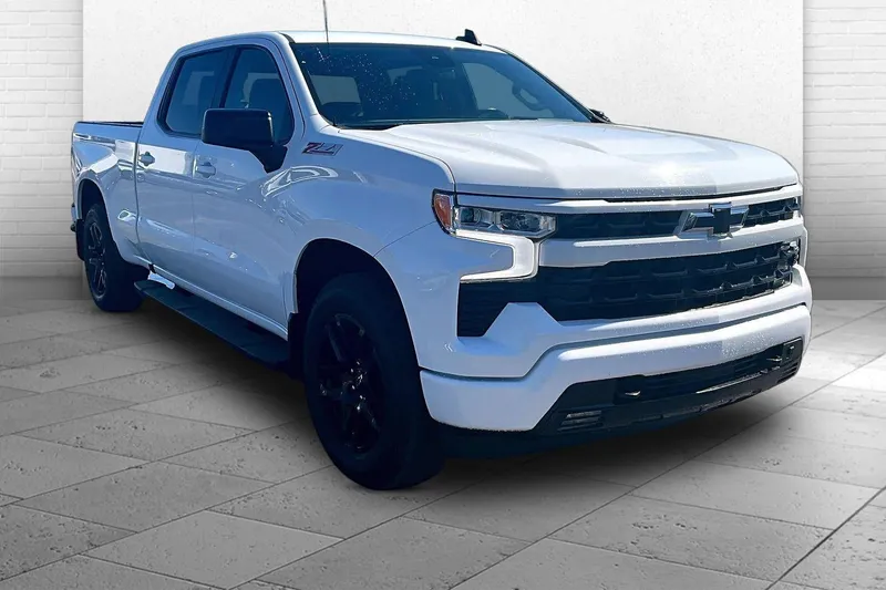 2024 Chevrolet Silverado 1500 RST in Summit White — front three-quarter view