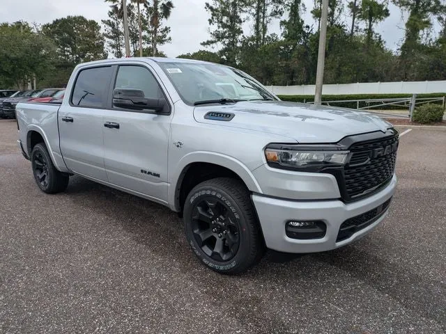 2026 RAM 1500 Big Horn/Lone Star in Silver Zynith Exterior Paint — front three-quarter view