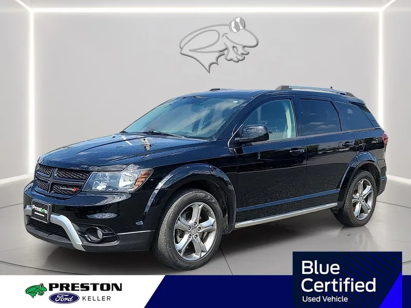 2017 Dodge Journey Crossroad in Pitch Black Clearcoat — front three-quarter view
