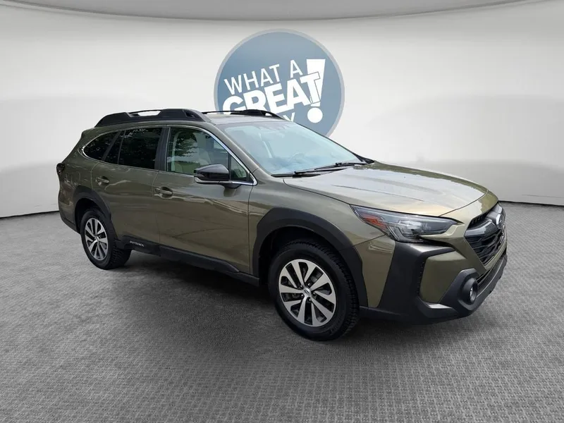 2024 Subaru Outback Premium in Autumn Green Metallic — front three-quarter view