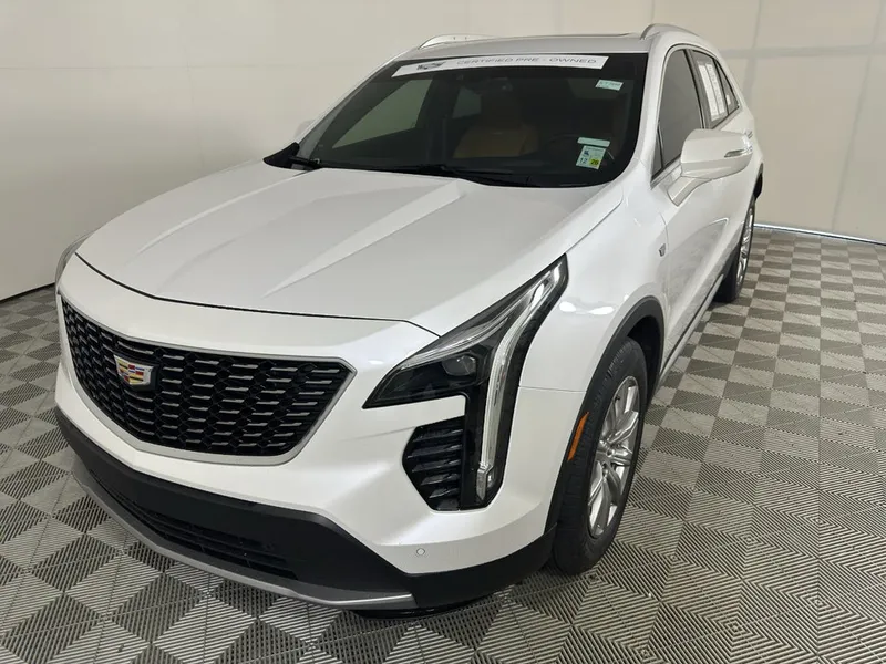 2022 Cadillac XT4 Premium Luxury in Crystal White Tricoat — front three-quarter view