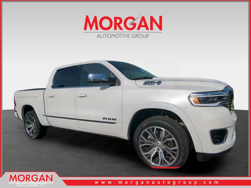 2026 Ram 1500 Tungsten in White — front three-quarter view