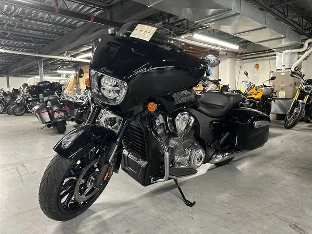 2025 Indian Motorcycle® Chieftain® Black Metallic — front three-quarter view