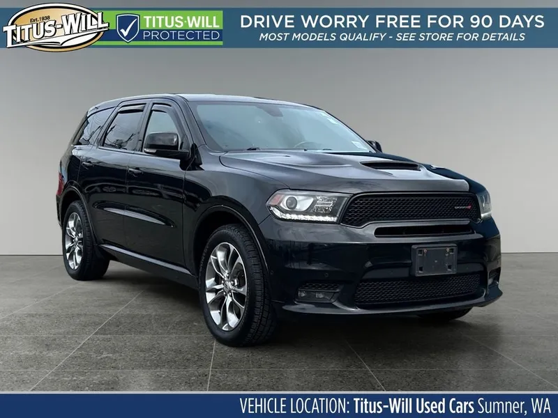 2019 Dodge Durango R/T in Black — front three-quarter view