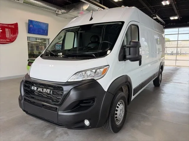 2025 RAM ProMaster 2500 Cargo Van Tradesman High Roof 159' WB w/Pass Seat in Bright White Clearcoat — front three-quarter view