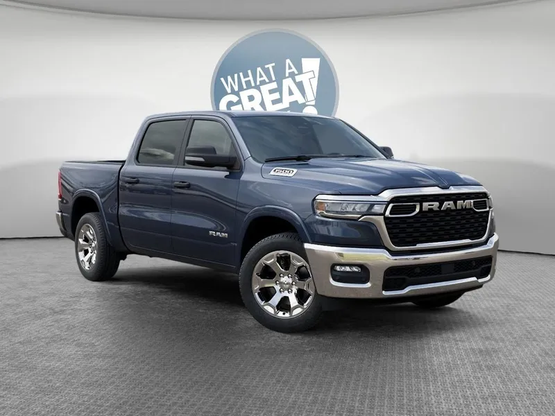 2026 RAM 1500 Big Horn/Lone Star in Forged Blue Metallic Exterior Paint — front three-quarter view