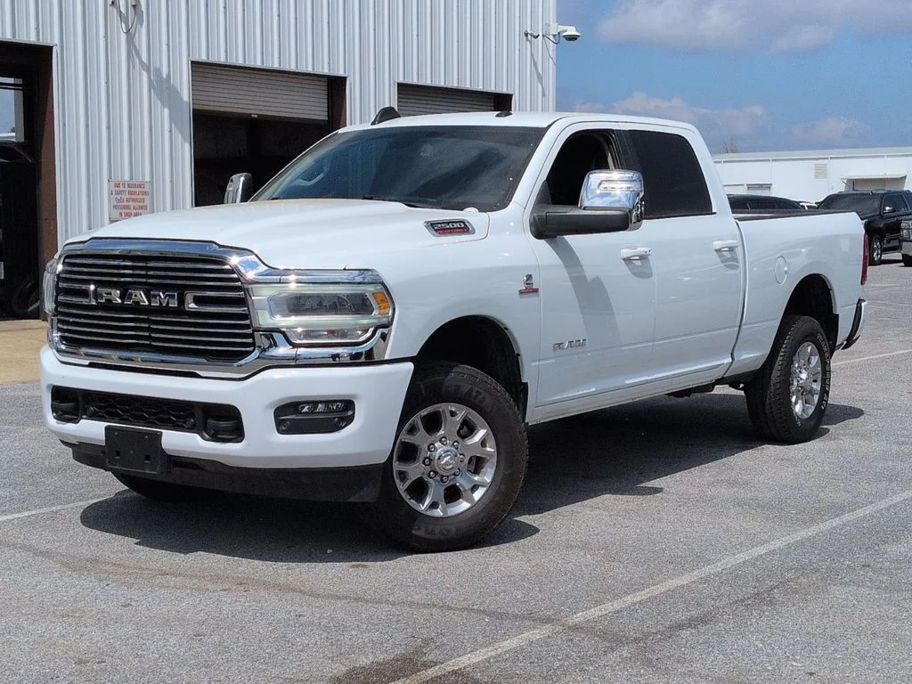 2024 Ram 2500 Laramie in White — front three-quarter view