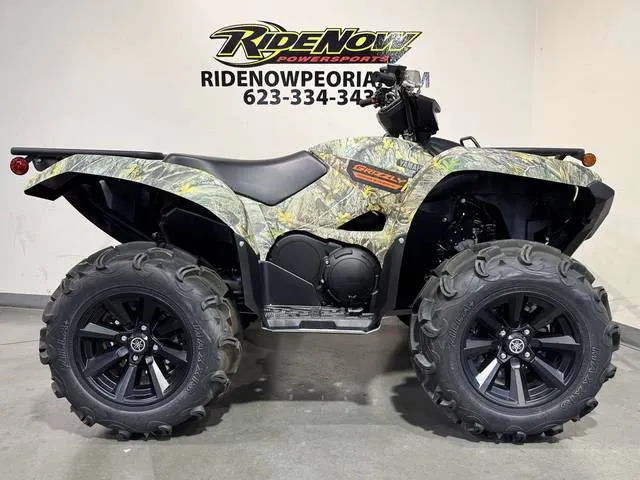 2025 Yamaha Grizzly EPS Camo — front three-quarter view