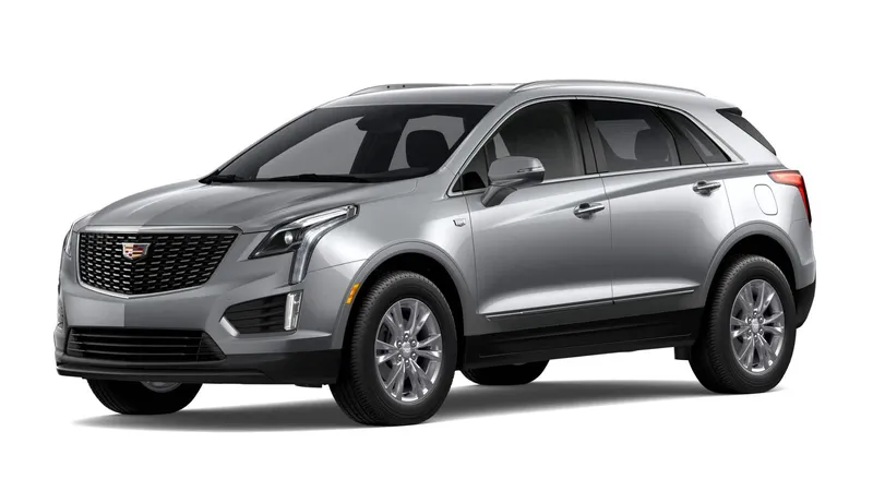 2026 Cadillac XT5 Luxury in Argent Silver Metallic — front three-quarter view