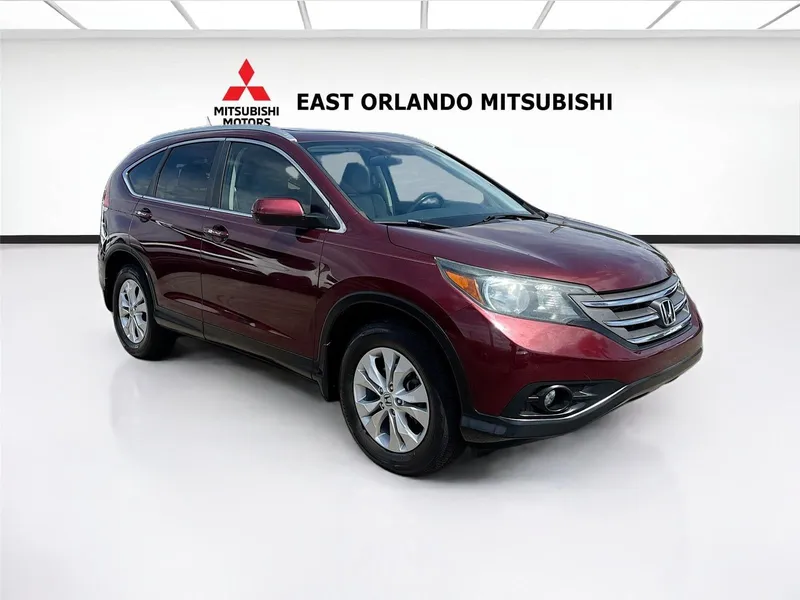 2012 Honda CR-V EX-L in Basque Red Pearl II — front three-quarter view