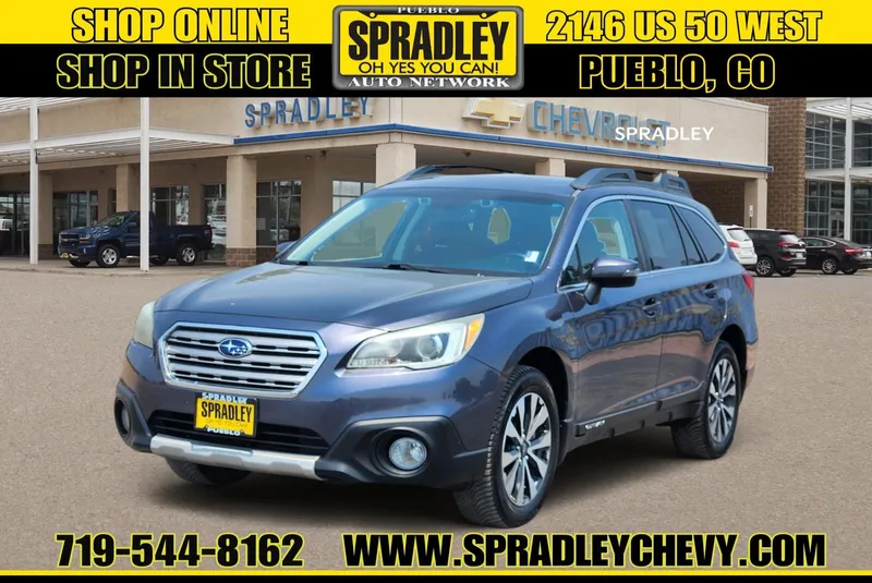 2016 Subaru Outback 2.5i Limited in Gray — front three-quarter view
