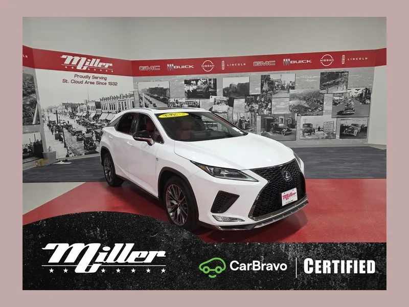 2022 Lexus RX 350 F Sport Handling in Ultra White — front three-quarter view