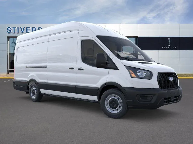 2026 Ford Transit Commercial Cargo Van in Oxford White — front three-quarter view