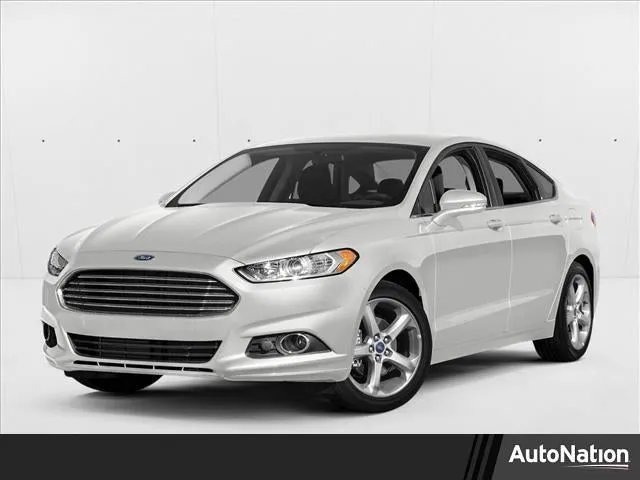 2016 Ford Fusion SE in White — front three-quarter view