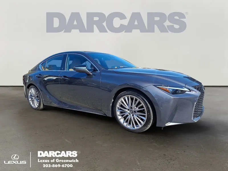 2024 Lexus IS 300 300 PREMIUM PACKAGE in Cloudburst Gray — front three-quarter view