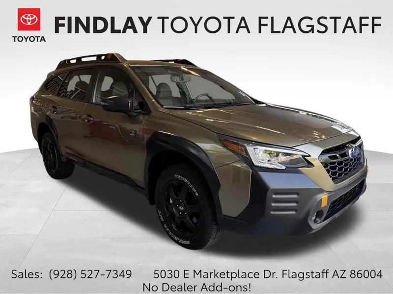 2023 Subaru Outback Wilderness in Autumn Green Metallic — front three-quarter view
