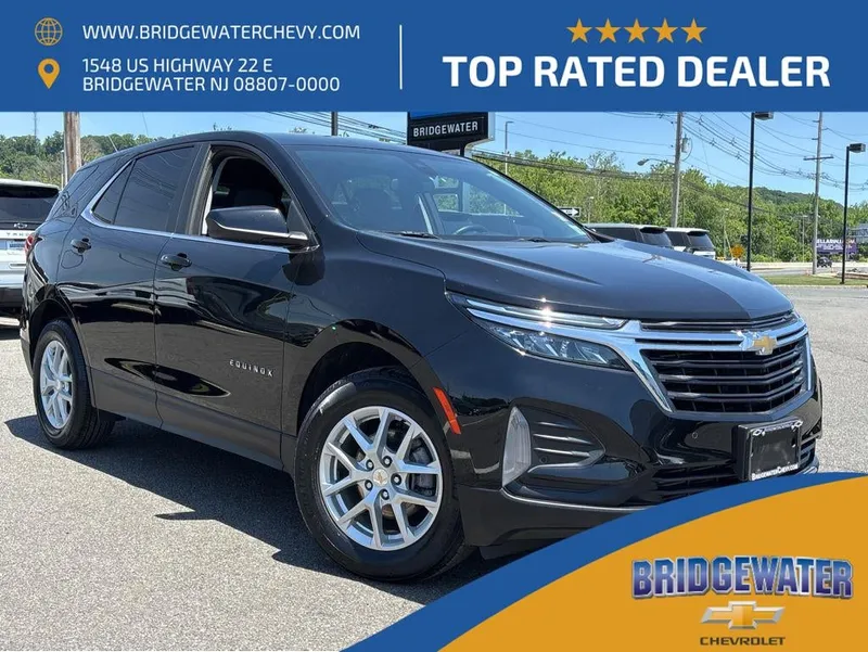 2023 Chevrolet Equinox LT in Mosaic Black Metallic — front three-quarter view