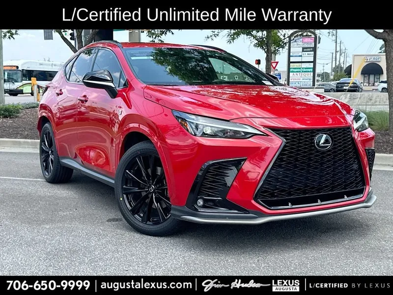 2024 Lexus NX 350 F SPORT Handling L/CERTIFIED in Redline — front three-quarter view
