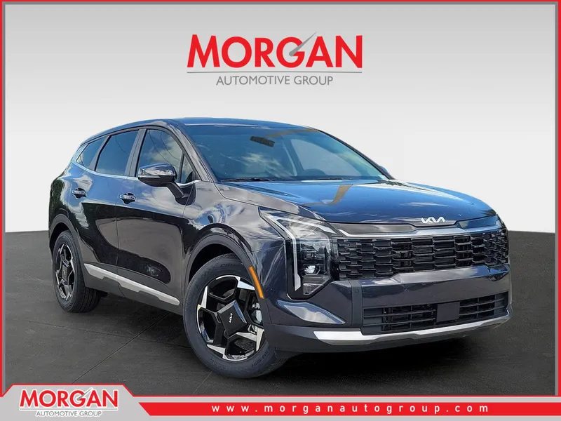 2026 Kia Sportage EX in Panthera Metal Gray — front three-quarter view