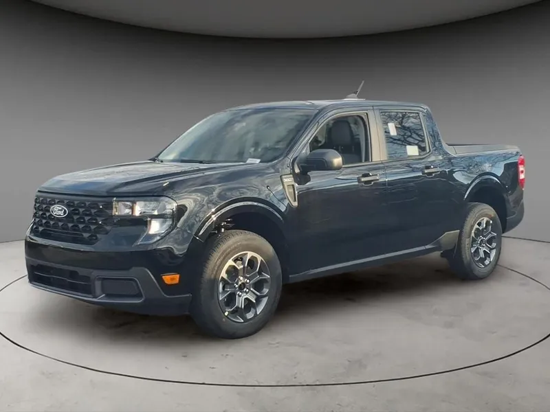 2026 Ford Maverick XLT in Shadow Black — front three-quarter view