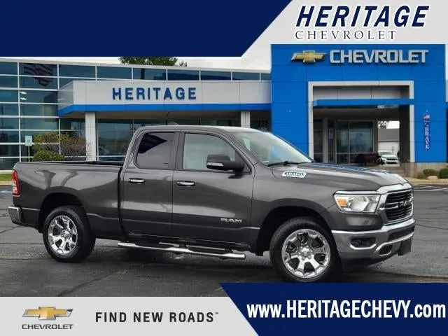 2020 RAM 1500 Big Horn in Gray — front three-quarter view