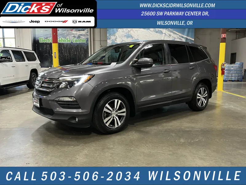 2017 Honda Pilot EX-L in Gray — front three-quarter view
