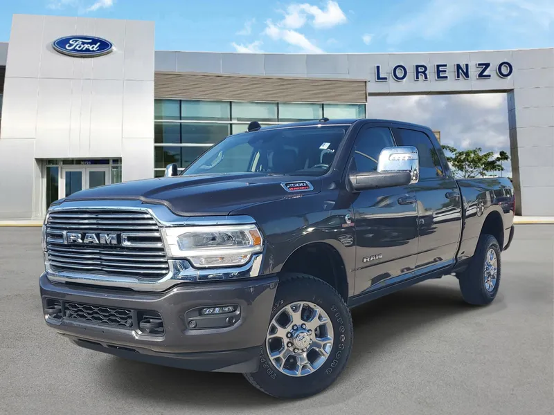 2024 RAM 2500 Laramie 4WD Diesel in Granite Crystal Metallic Clearcoat — front three-quarter view