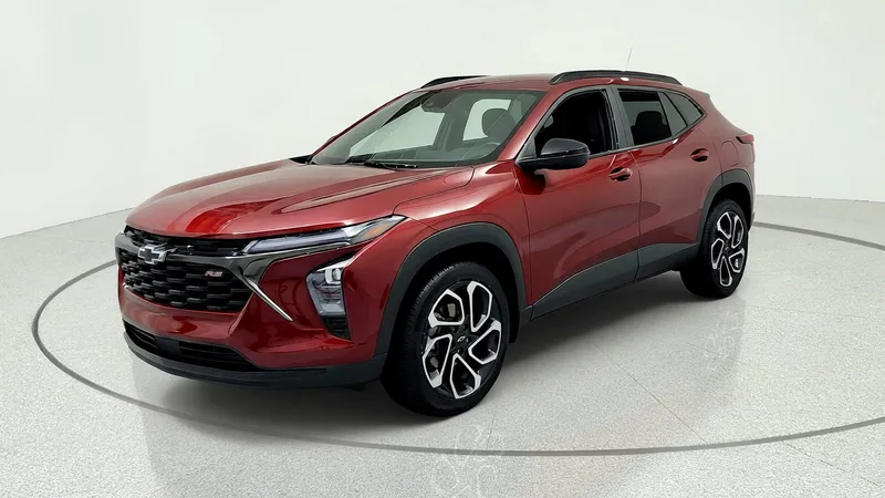 2024 Chevrolet Trax 2RS in Crimson Metallic — front three-quarter view