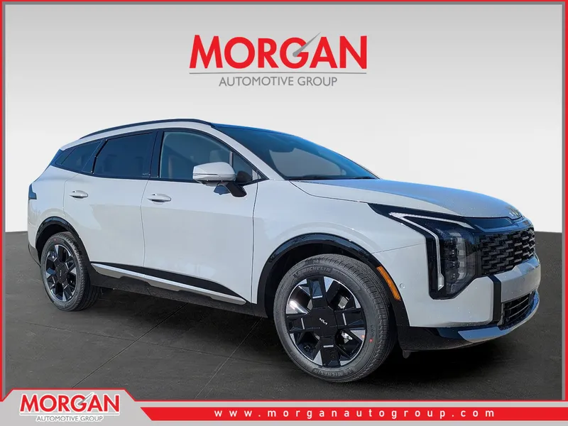 2026 Kia Sportage SX-Prestige in Wolf Gray — front three-quarter view