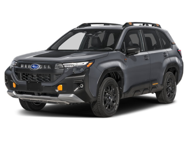 2026 Subaru Forester Wilderness in Gray — front three-quarter view