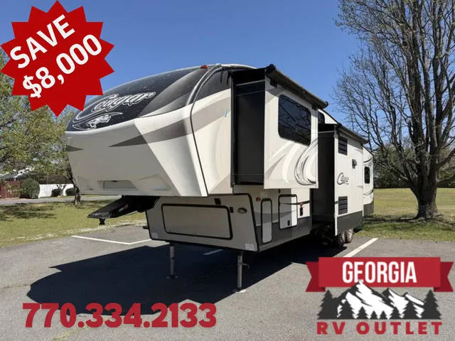2017 Keystone Cougar 337FLS — front three-quarter view