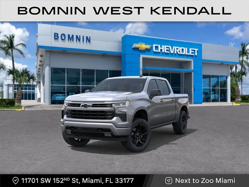 2026 Chevrolet Silverado 1500 RST in Sterling Gray Metallic — front three-quarter view