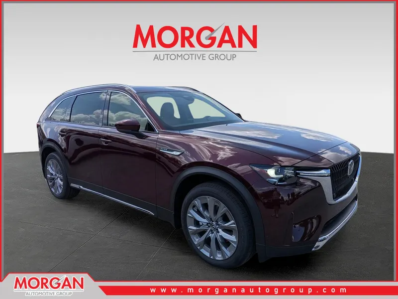 2026 Mazda CX-90 Premium Plus in Artisan Red Premium — front three-quarter view