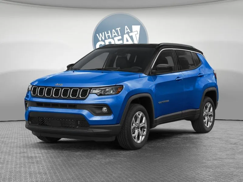 2026 Jeep Compass COMPASS LIMITED 4X4 in Hydro Blue Pearl-Coat Exterior Paint — front three-quarter view