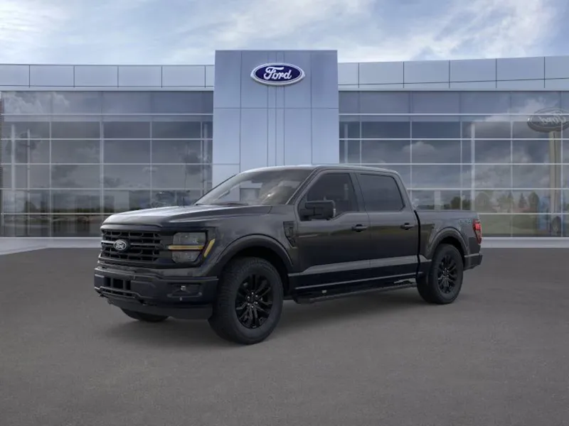 2026 Ford F-150 in Agate Black — front three-quarter view