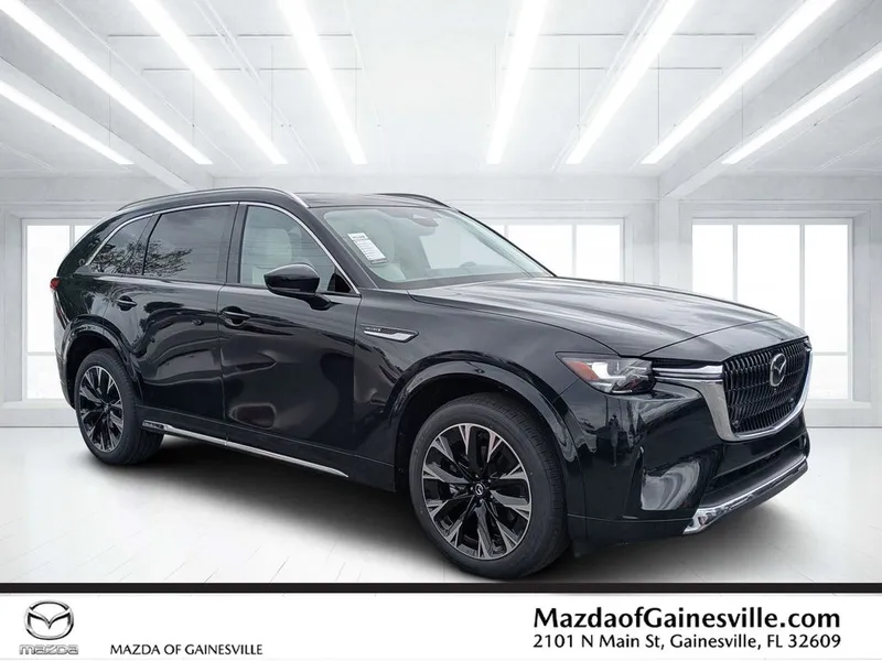 2026 Mazda CX-90 3.3 Turbo S Premium Plus in Black — front three-quarter view