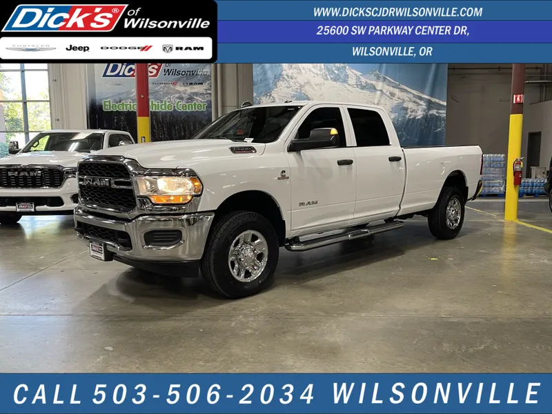 2021 RAM 2500 Tradesman in Bright White Clearcoat — front three-quarter view
