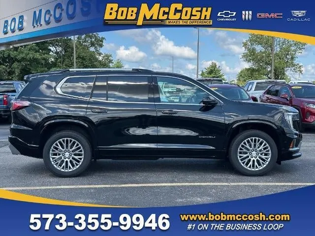 2026 GMC Acadia Denali in Ebony Twilight Metallic — front three-quarter view