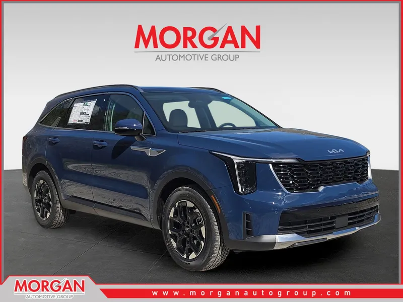 2026 Kia Sorento S in Midnight Lake Blue — front three-quarter view