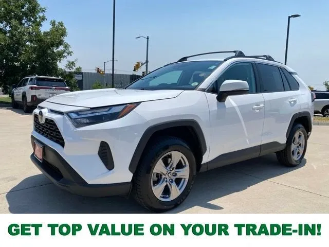 2022 Toyota RAV4 XLE in White — front three-quarter view