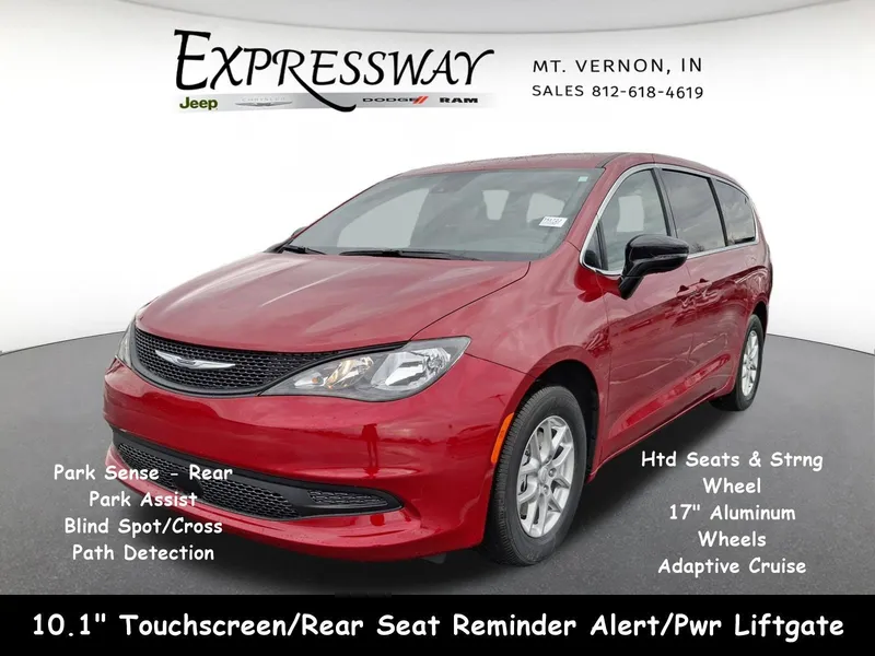 2026 Chrysler Voyager LX in Red Hot Pearl-Coat Exterior Paint — front three-quarter view