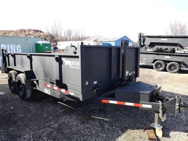 2026 Watch Dog 7x16 TA, 14,000 GVWR, Powder Coated — front three-quarter view