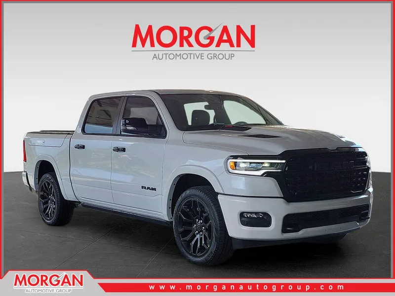 2026 Ram 1500 Limited in Ivory White Tri-Coat Pearlcoat — front three-quarter view