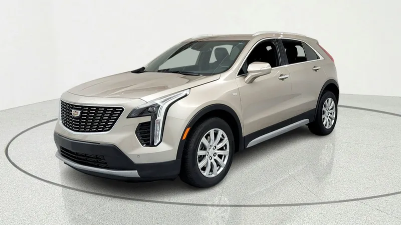 2023 Cadillac XT4 Premium Luxury in Latte Metallic — front three-quarter view