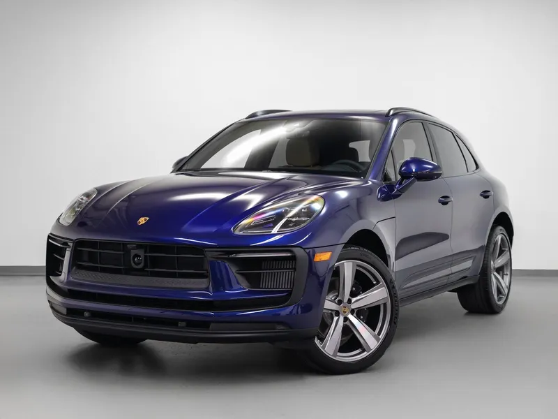 2026 Porsche Macan Macan S in Gentian Blue Metallic — front three-quarter view