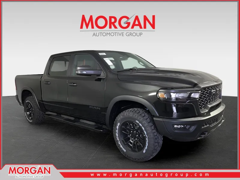 2026 Ram 1500 Rebel in Black — front three-quarter view